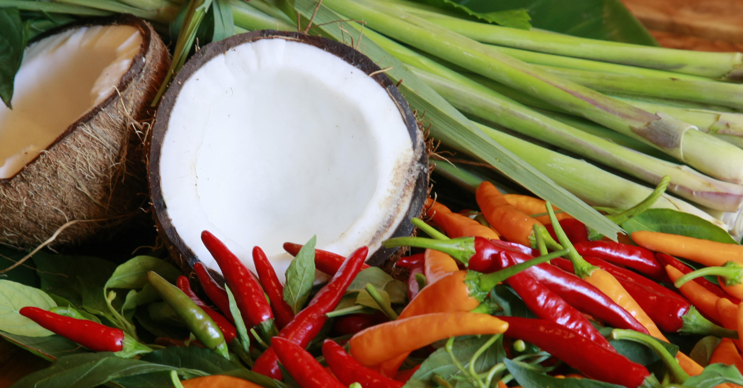 Coconut and Thai chilli peppers